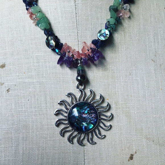 Handmade Summer Sunsets on the Patio Statement Necklace - Picture 13 of 16